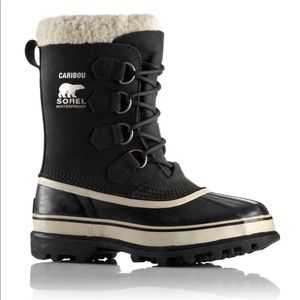 Sorel Women Black Caribou Boots 8.5 Good Condition